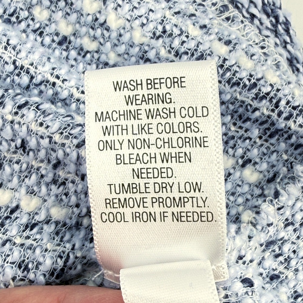 Croft & Barrow Sweater Womens 1X Blue Heather Knit Marled Long Sleeve Top - Picture 6 of 10